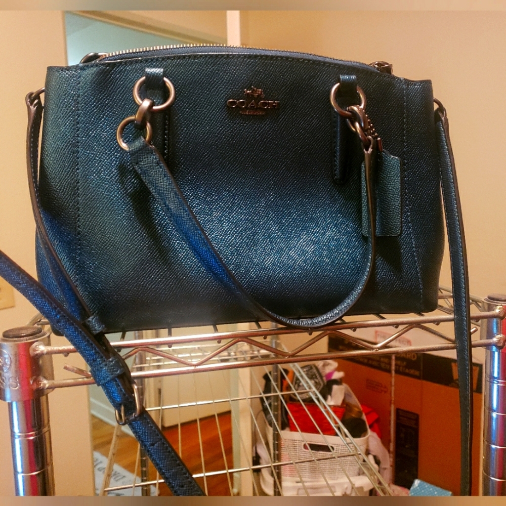 Beautiful Dark Teal Coacb Handbag